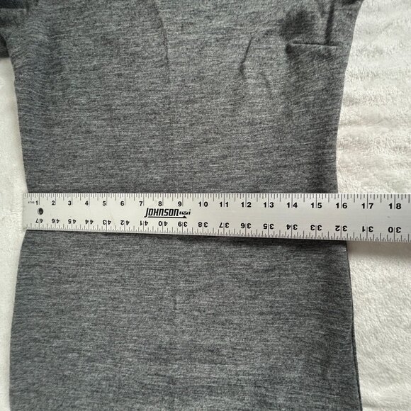 Derek Lam 10 Crosby Gray & Black Wool Blend Mini Dress Leather Sleeves Size 6 - Picture 9 of 10